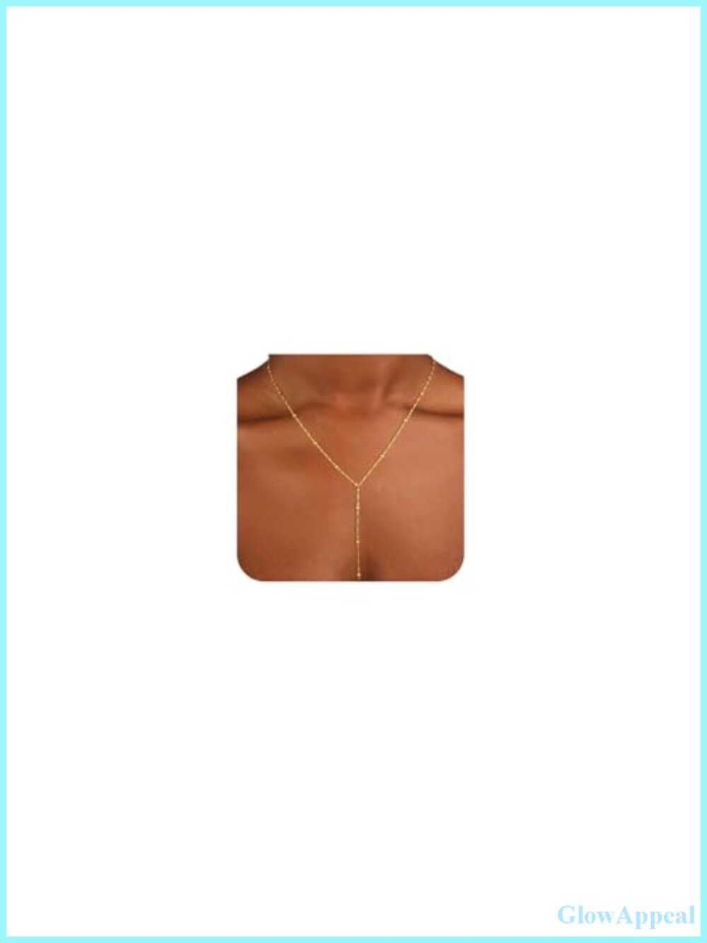 14K Gold Plated Y Necklace Beaded Lariat Layered Dainty 16.5"